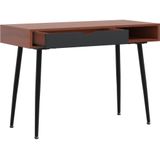 vidaXL - Computerbureau - Bruin - Bewerkte Hout en IJzer