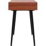 vidaXL - Computerbureau - Bruin - Bewerkte Hout en IJzer