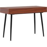 vidaXL - Computerbureau - Bruin - Bewerkte Hout en IJzer