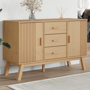 vidaXL Dressoir OLDEN - Bruin - Massief Grenenhout - Scandinavisch Design