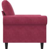 Fauteuil 60 cm fluweel wijnrood