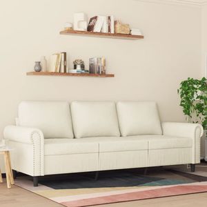 vidaXL 3-Sitzer-Sofa Creme 180 cm Samt