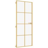 Innentür Schlank Golden 93x201,5 cm Hartglas und Aluminium Vidaxl 62846