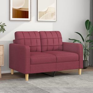 2-Sitzer-Sofa Weinrot 120 cm Stoff Vidaxl