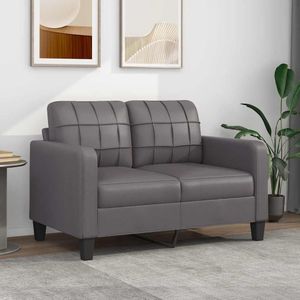 vidaXL - Tweezitsbank - Grijs - Kunstleer - 120 cm