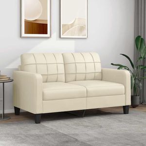 vidaXL-Tweezitsbank-140-cm-kunstleer-crèmekleurig