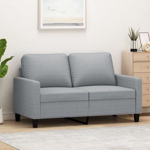 2-Sitzer-Sofa Hellgrau 120 cm Stoff Vidaxl