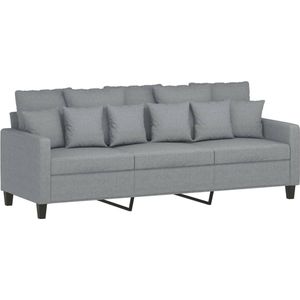 3-Sitzer-Sofa Hellgrau 180 cm Stoff Vidaxl