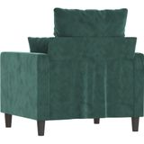 vidaXL Fauteuil 60 cm fluweel donkergroen