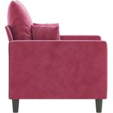 Fauteuil Denise velvet wijnrood