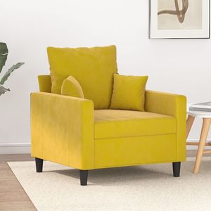 vidaXL Fauteuil 60 cm fluweel geel