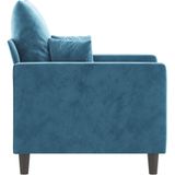 vidaXL Fauteuil 60 cm fluweel blauw