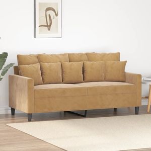 vidaXL 2-Sitzer-Sofa Braun 140 cm Samt