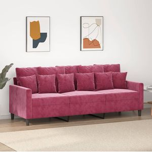3-Sitzer-Sofa Weinrot 180 cm Samt Vidaxl