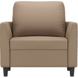 vidaXL Fauteuil 60 cm kunstleer cappuccinokleurig