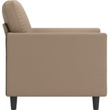 vidaXL Fauteuil 60 cm kunstleer cappuccinokleurig