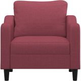 vidaXL Fauteuil 60 cm stof wijnrood