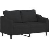 vidaXL 2-Sitzer-Sofa Schwarz 140 cm Stoff