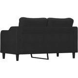 vidaXL 2-Sitzer-Sofa Schwarz 140 cm Stoff