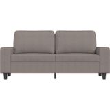 vidaXL Tweezitsbank 140 cm stof taupe