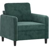 vidaXL Fauteuil 60 cm fluweel donkergroen