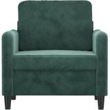 vidaXL Fauteuil 60 cm fluweel donkergroen