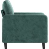 vidaXL Fauteuil 60 cm fluweel donkergroen