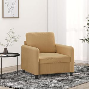 Fauteuil 60 cm fluweel bruin