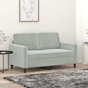 2-Sitzer-Sofa Hellgrau 120 cm Samt Vidaxl