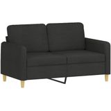 2-Sitzer-Sofa Schwarz 120 cm Stoff Vidaxl