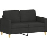 2-Sitzer-Sofa Schwarz 120 cm Stoff Vidaxl