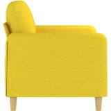 vidaXL 2-Sitzer-Sofa Hellgelb 120 cm Stoff