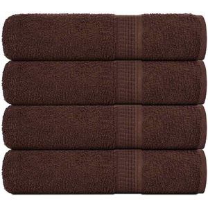 vidaXL Badhanddoeken - Bruin - 100% Katoen - 4 Stuks