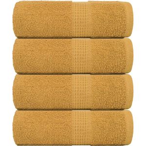 vidaXL Seiftücher 4 Stk. Golden 30x30 cm 360 g/m² 100% Baumwolle