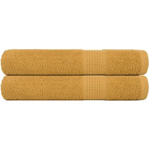 Vidaxl - Saunatücher 2 Stk. Golden 80x200 cm 360 g/m² 100% Baumwolle 675417