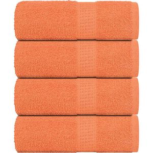 vidaXL Seiftücher 4 Stk. Orange 30x30 cm 360 g/m² 100% Baumwolle