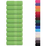 vidaXL - Zeepdoekjes - Appelgroen - 100% Katoen - 10 Stuks