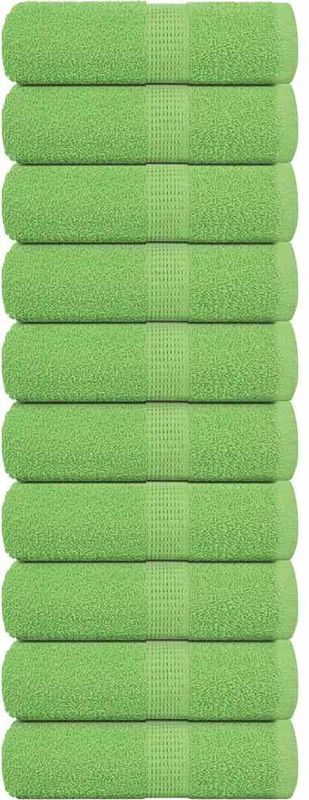 vidaXL - Zeepdoekjes - Appelgroen - 100% Katoen - 10 Stuks
