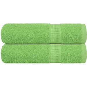 vidaXL Badhanddoeken 2 st 100x150 cm 360 g/m² 100% katoen appelgroen
