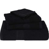 vidaXL - Handdoekenset - Zwart - 100% Katoen - 8-delig