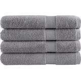 vidaXL Handdoeken SOLUND 4 Stuks - Grijs - 100% Ringgesponnen Katoen - 600 g/m²