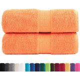 vidaXL Premium-Seiftücher SOLUND 2 Stk. Orange 30x30 cm 600 g/m²