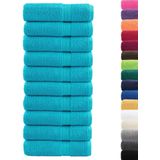 Premium-Duschtücher solund 10 Stk. Türkis 70x140 cm 600 g/m² Vidaxl