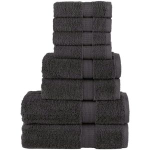 8 tlg. Premium-Handtuch-Set solund Anthrazit 600 g/m² Vidaxl