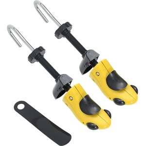vidaXL Schoenspanners met schoenlepel EU kunststof geel
