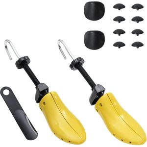 vidaXL Schuhspanner, mit Schuhanzieher Gelb EU 41-46 Kunststoff