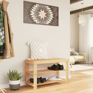 vidaXL - Schoenenrek - 3-laags - 70x27,5x45 - cm - bamboe