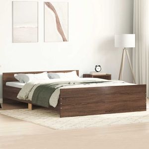 Bedframe - Bruineiken - Bewerkt Hout