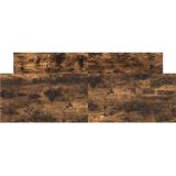vidaXL - Bedframe - met - hoofd- - en - voeteneinde - gerookt - eiken - 120x190 - cm