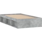 vidaXL Bedframe betongrijs 90x200 cm